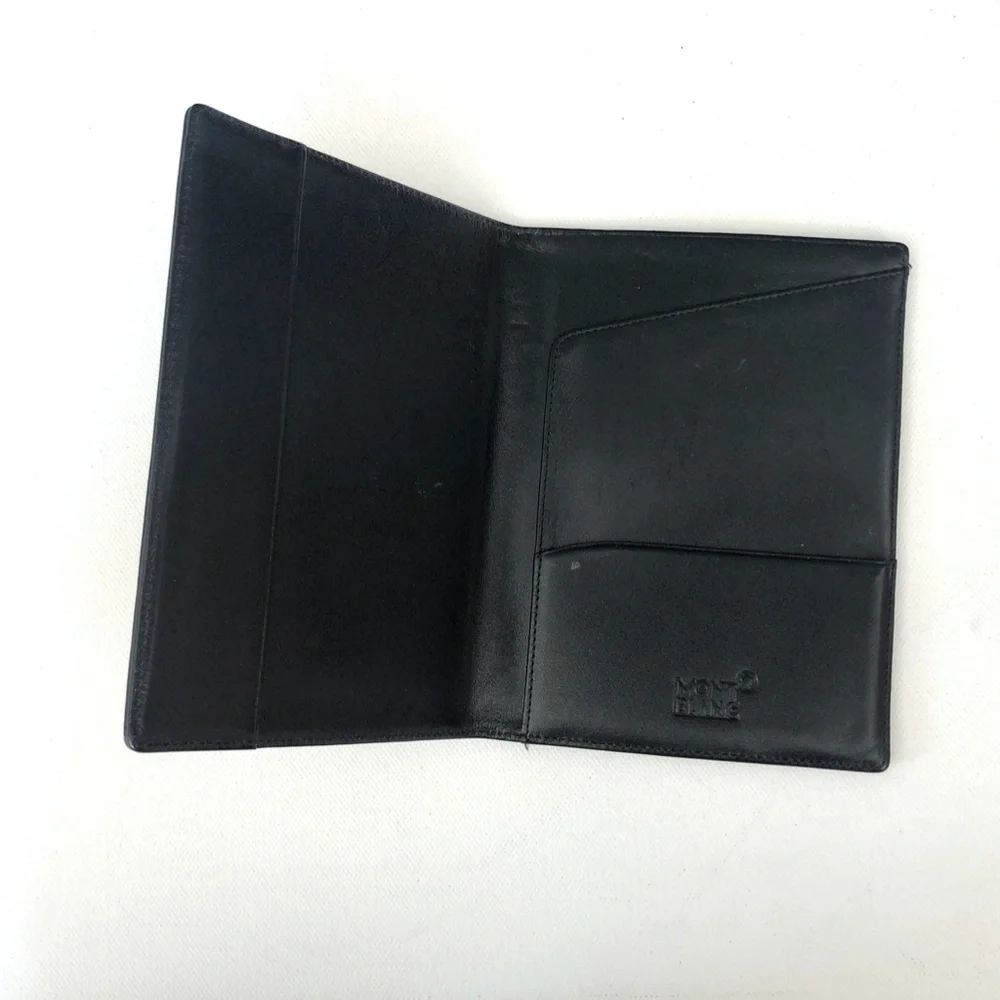 Mont Blanc Black Classic Leather Passport Holder